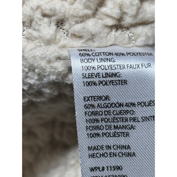 Vintage Woolrich Sherpa Lined Zip Up Hoodie Gray Full Zip Sweatshirt Men's Warm - Picture 6 of 8